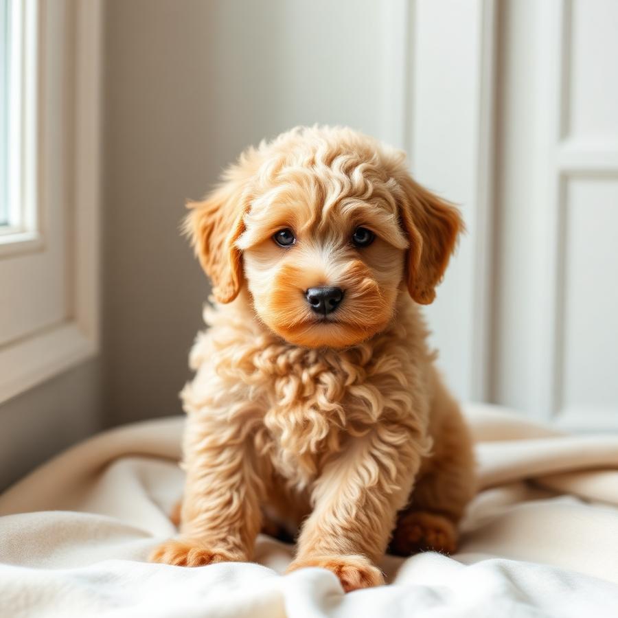 Clover, a apricot mini goldendoodle puppy